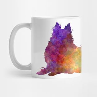 Long Haired Collie in watercolor Mug